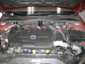 Mazda 6 Performance Air Intake - K&N Engineering - Typhoon - Silver - `03-`06
